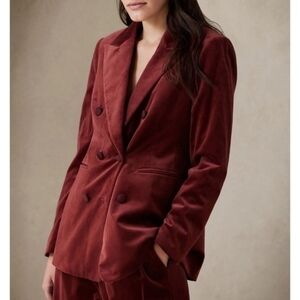 New Banana Republic Velvet Tailored Rust Blazer 0 / XXS